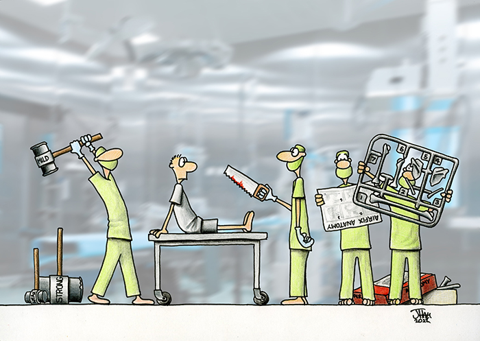 Quick, the anaesthetic!
