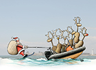 Link to 'Santa water skiing'