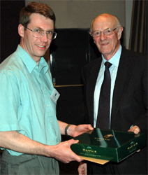 Receiving the award